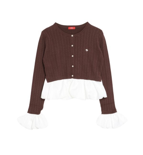 LAGUNAMOON「【POLO BCSコラボ】バルーンケーブルニットカーディガン」|カーディガン|