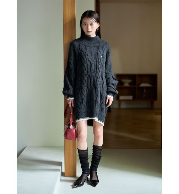 LAGUNAMOON「【POLO BCSコラボ】ケーブルニットミニワンピース」|ワンピース|