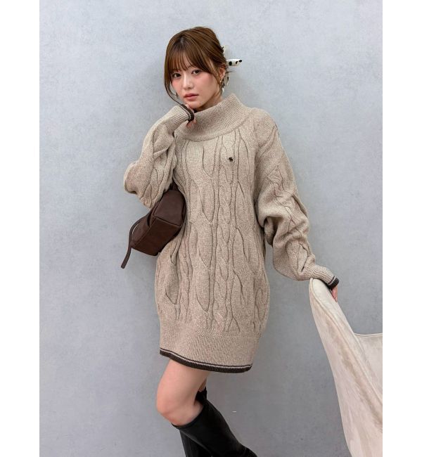 LAGUNAMOON「【POLO BCSコラボ】ケーブルニットミニワンピース」|ワンピース|