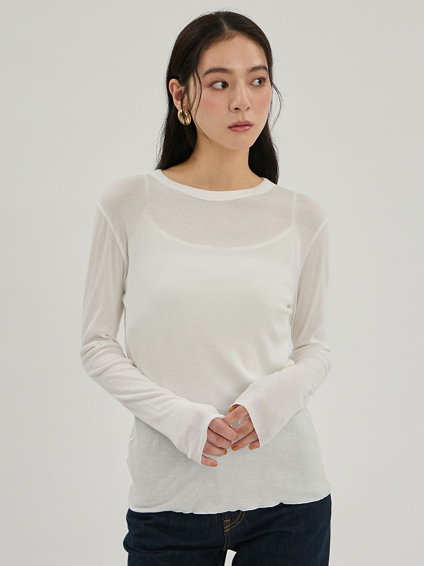 Mila Owen「強撚シアーフライスロングTシャツ」|Tシャツ・カットソー|