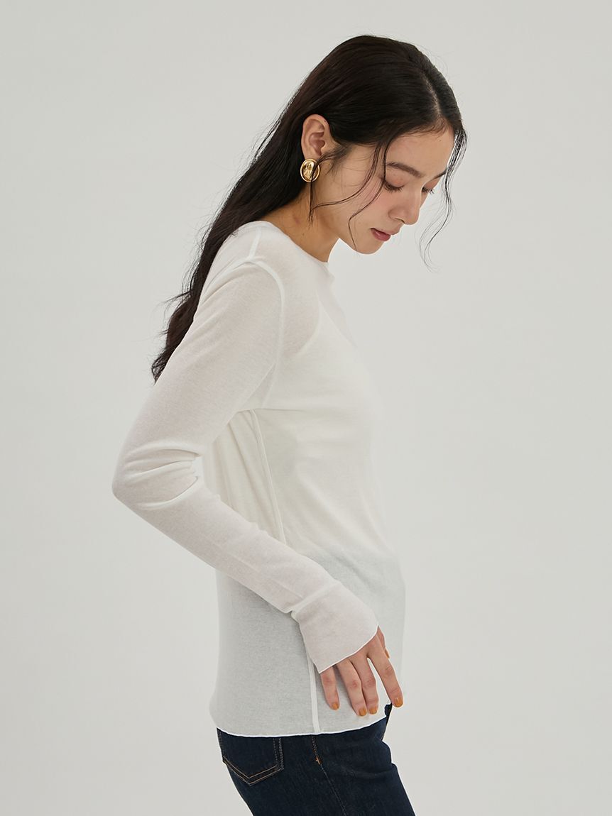 Mila Owen「強撚シアーフライスロングTシャツ」|Tシャツ・カットソー|