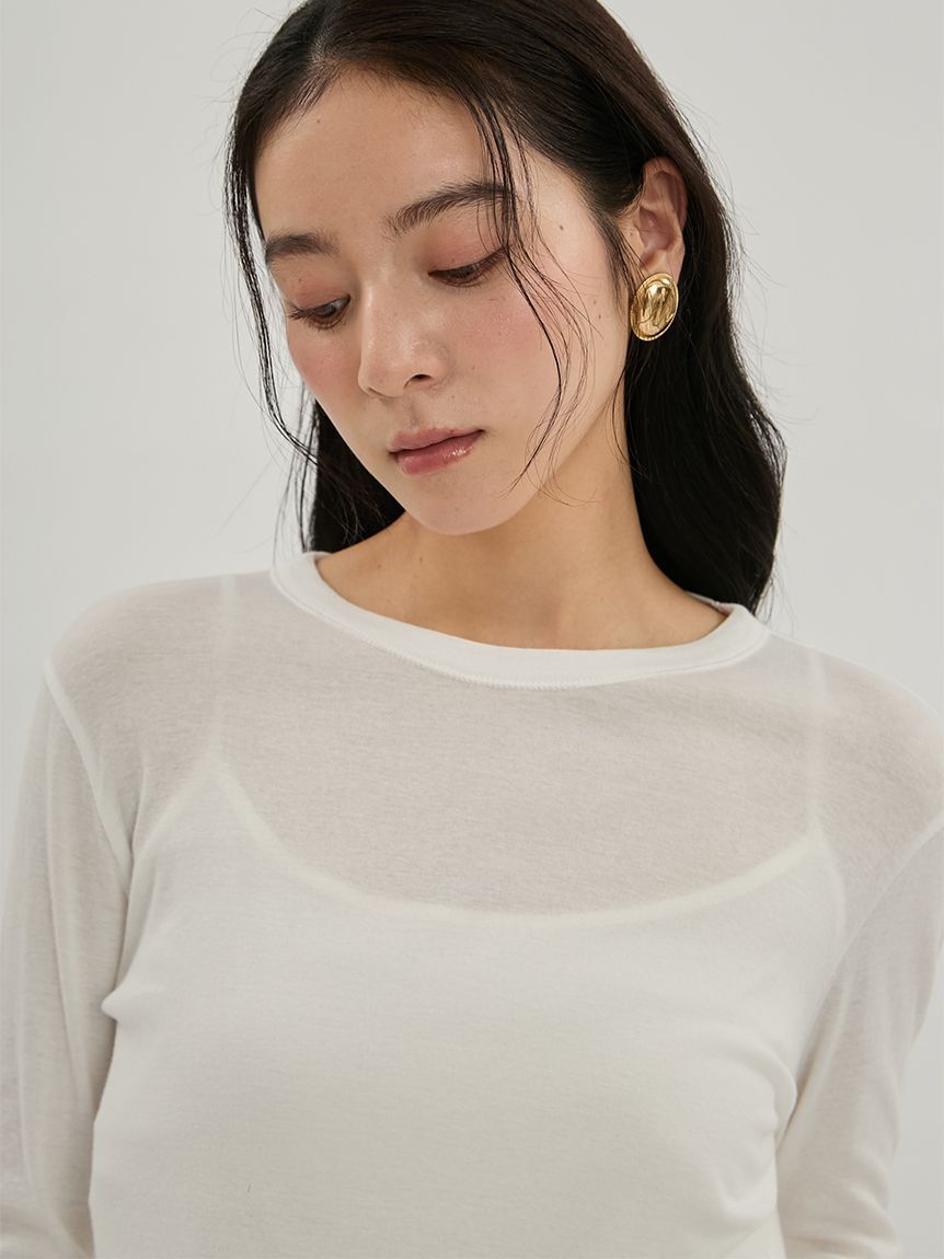 Mila Owen「強撚シアーフライスロングTシャツ」|Tシャツ・カットソー|