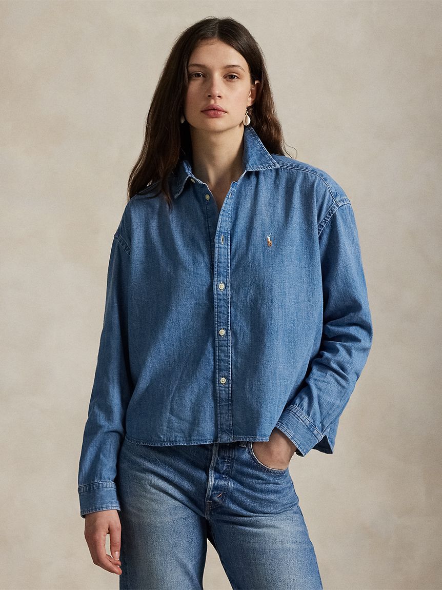 Mila Owen「【POLO RALPH LAUREN】CROPPED BOXY DENIM SHIRT」|Tシャツ・カットソー|