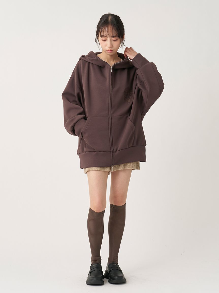 SNIDEL「【WEB限定カラーあり】エンブレムロゴボリュームパーカー」|パーカー|