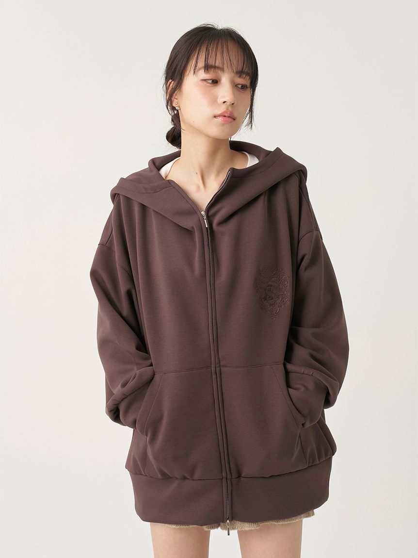 SNIDEL「【WEB限定カラーあり】エンブレムロゴボリュームパーカー」|パーカー|BRW