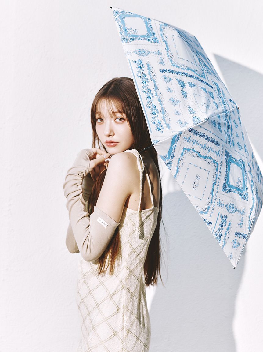 LILY BROWN「【LILY BROWN&times;PROTECT U】Lily Bearモチーフ晴雨兼用折り畳み日傘」|傘|