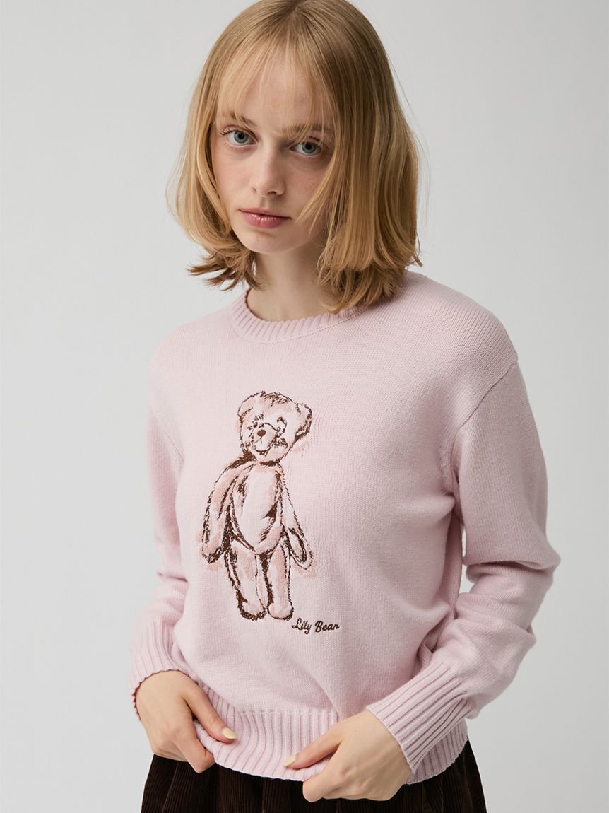 LILY BROWN「【Lily Bear】エンブロイダリーニット」|ニット・セーター|