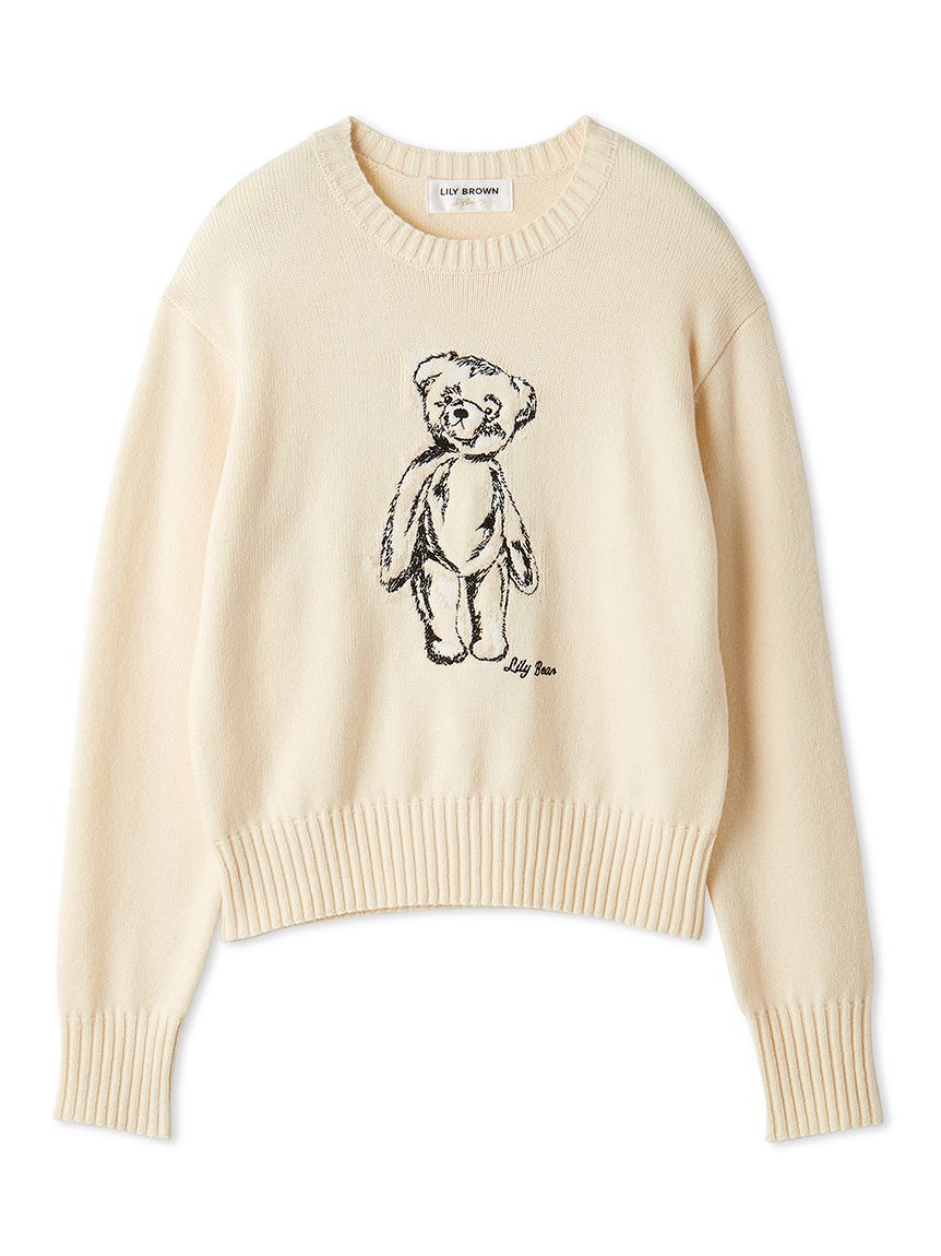 LILY BROWN「【Lily Bear】エンブロイダリーニット」|ニット・セーター|
