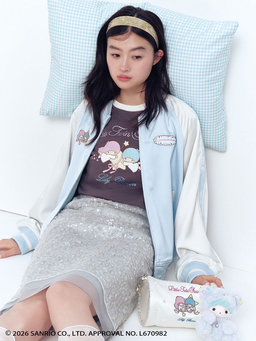 LILY BROWN「【リトルツインスターズ（キキ＆ララ）】ビジューTシャツ」|Tシャツ・カットソー|