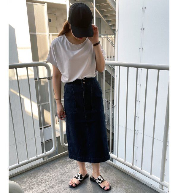 ikka「異素材切り替え裾ラウンドプルオーバー」|その他|