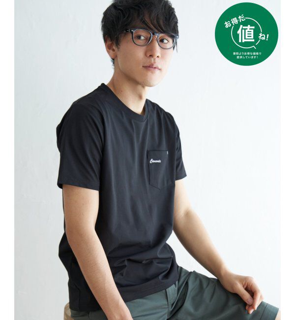 ikka「ソッカンＣＯＯＬポケットプリントＴ」|Tシャツ・カットソー|ブラック
