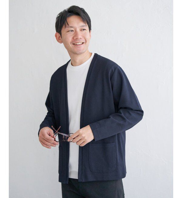 ikka「ダブルフェイスDRYカノコカーディガン」|カーディガン|