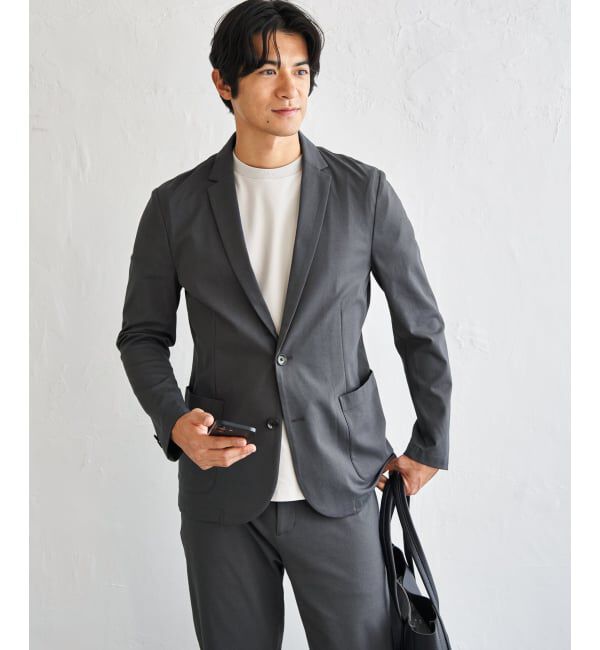 IKKA LOUNGE「【雑誌MonoMax4月号掲載】GOKU楽ワークポンチジャケット「小泉孝太郎さん着用モデル」」|テーラードジャケット|チャコール