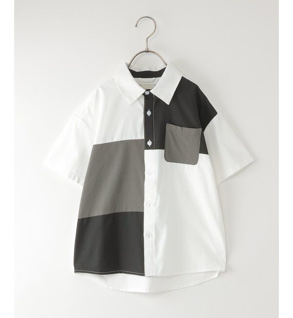 ikka kids「【親子コーデ】 ブロックス半袖シャツ (110cm~160cm)」|シャツ・ブラウス|ホワイト
