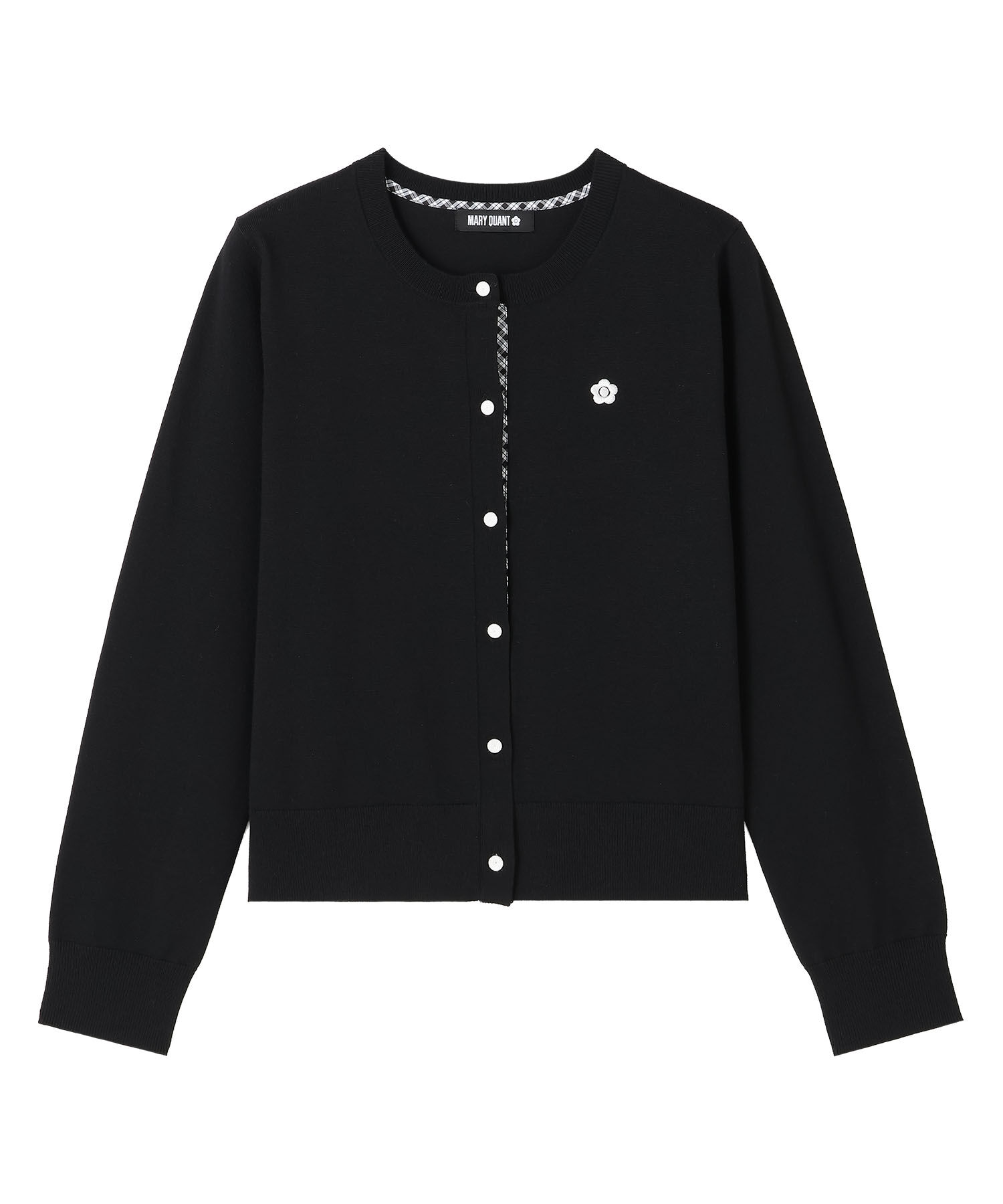 MARY QUANT「バイカラーチェック カーディガン」|カーディガン|