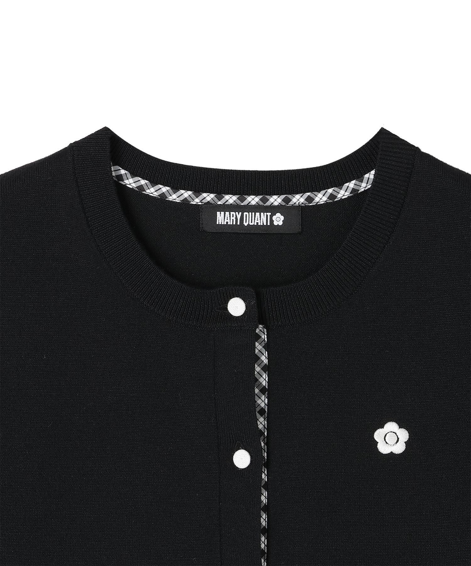 MARY QUANT「バイカラーチェック カーディガン」|カーディガン|