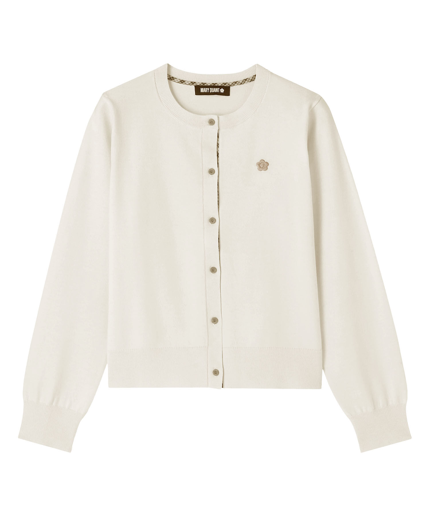 MARY QUANT「バイカラーチェック カーディガン」|カーディガン|
