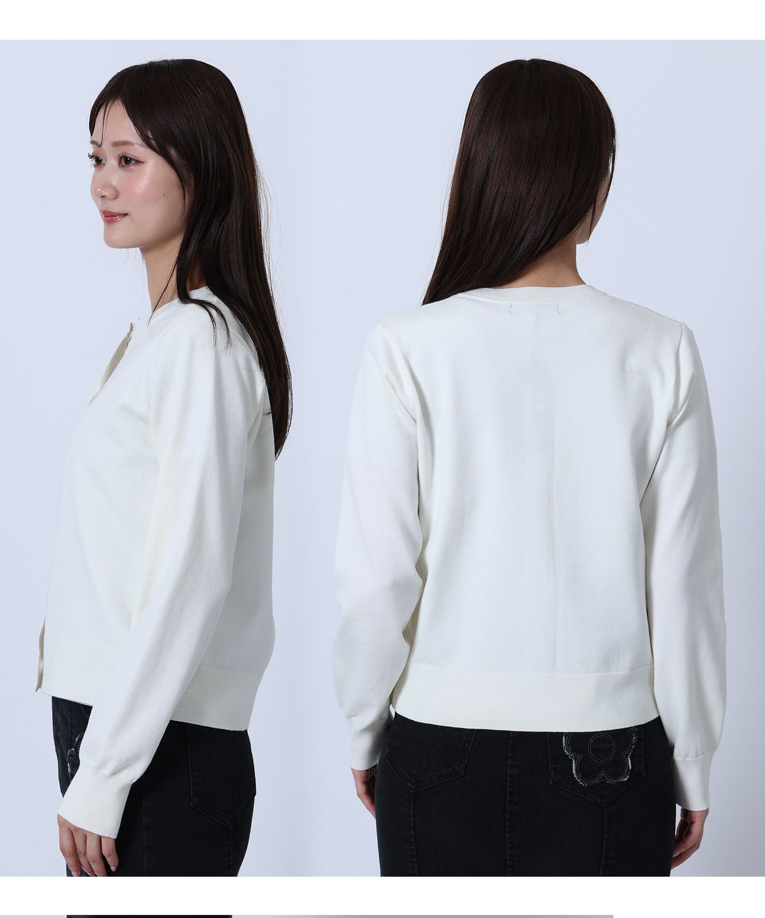 MARY QUANT「バイカラーチェック カーディガン」|カーディガン|