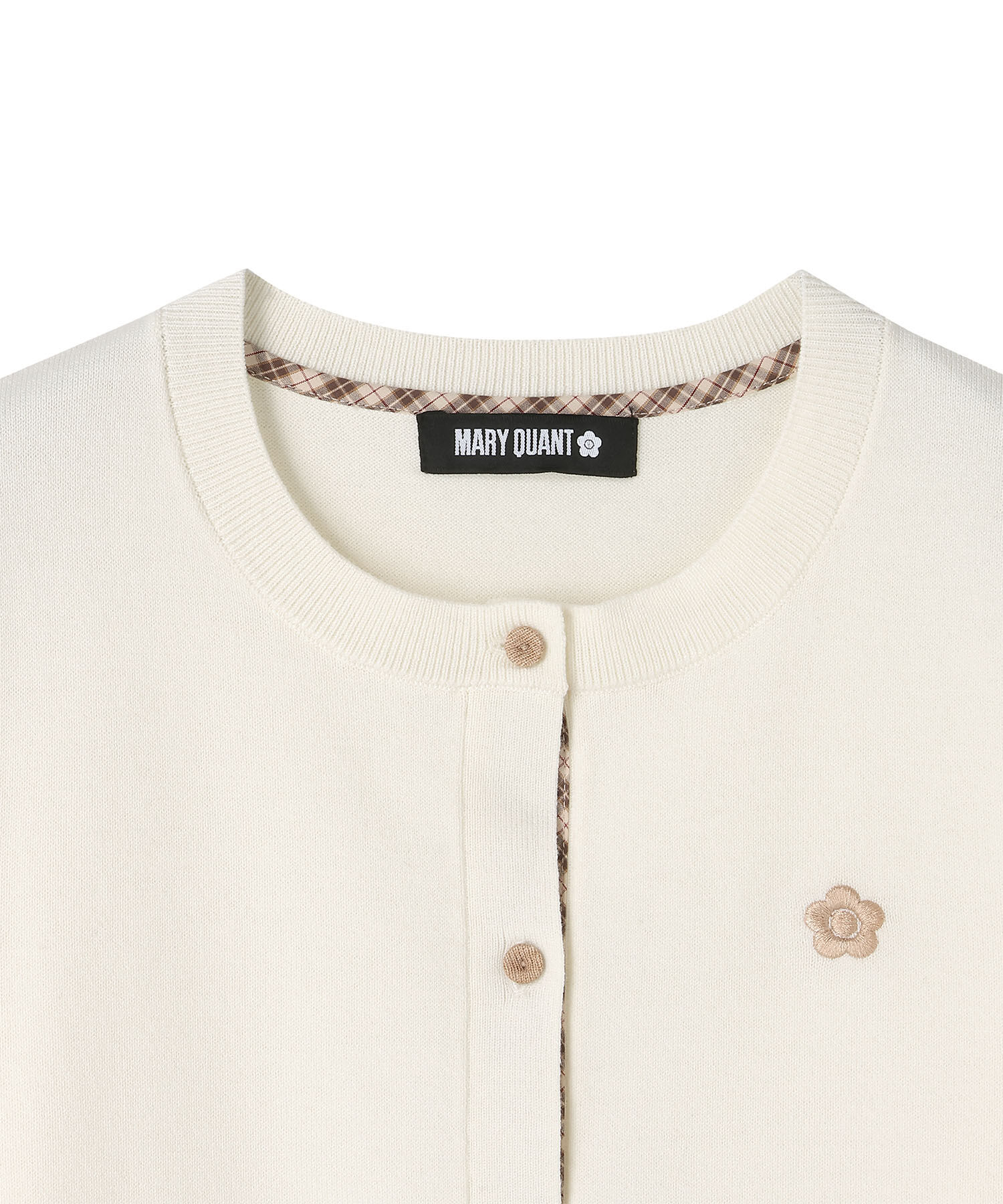 MARY QUANT「バイカラーチェック カーディガン」|カーディガン|