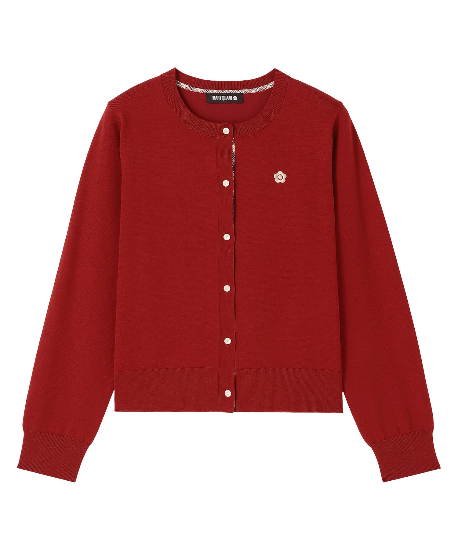MARY QUANT「バイカラーチェック カーディガン」|カーディガン|