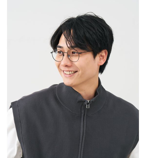  「ボストン型 メガネ｜中顔面短縮みえメガネ メタルフレーム 伊達 Zoff｜FASHION METAL レンズ交換券付」|メガネ|