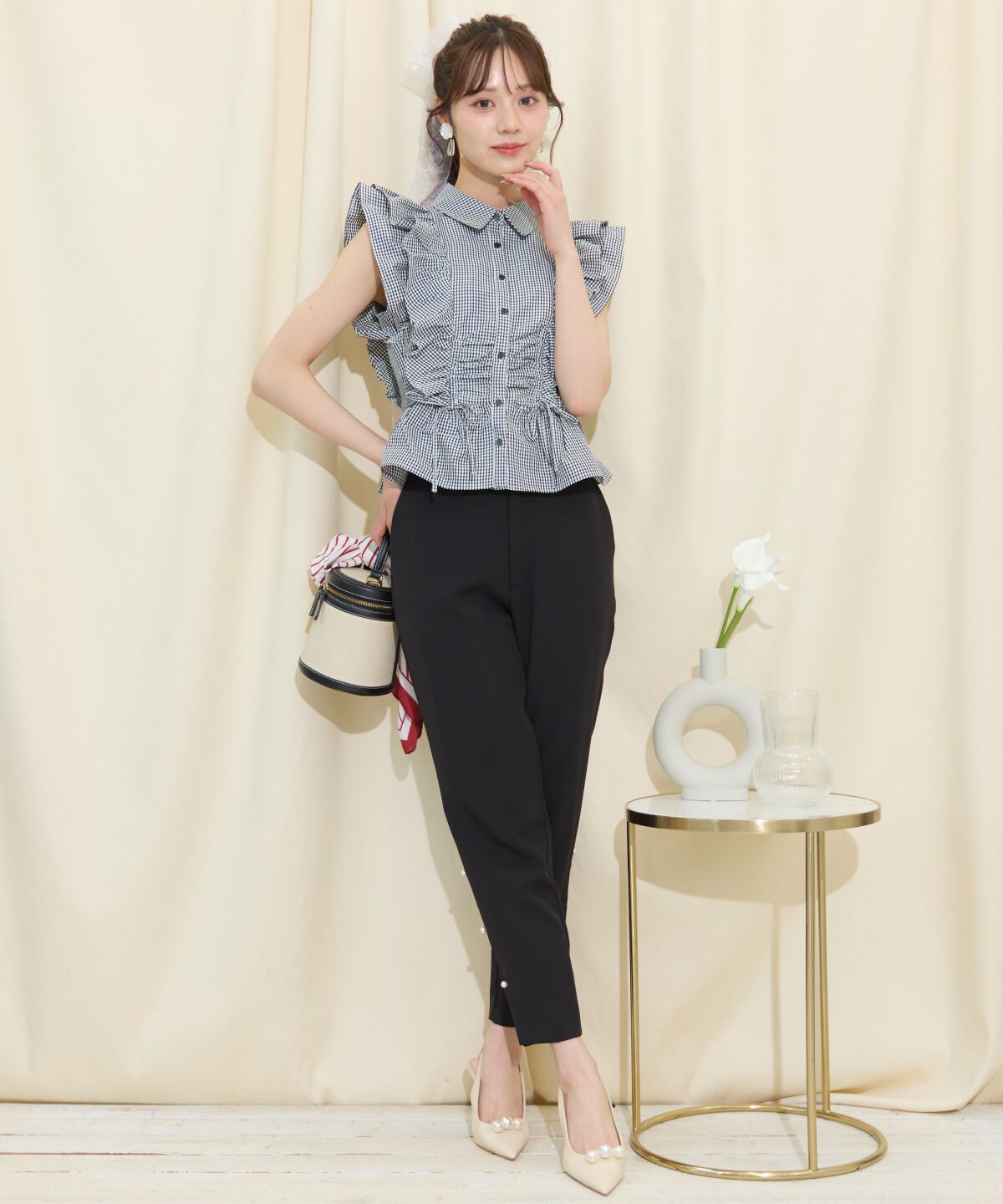 WILLSELECTION「パールデザインテーパードパンツ」|その他|