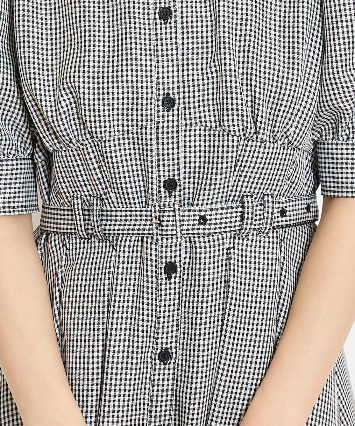 WILLSELECTION「ベルト付きタックスリーブフレアワンピース」|ワンピース|