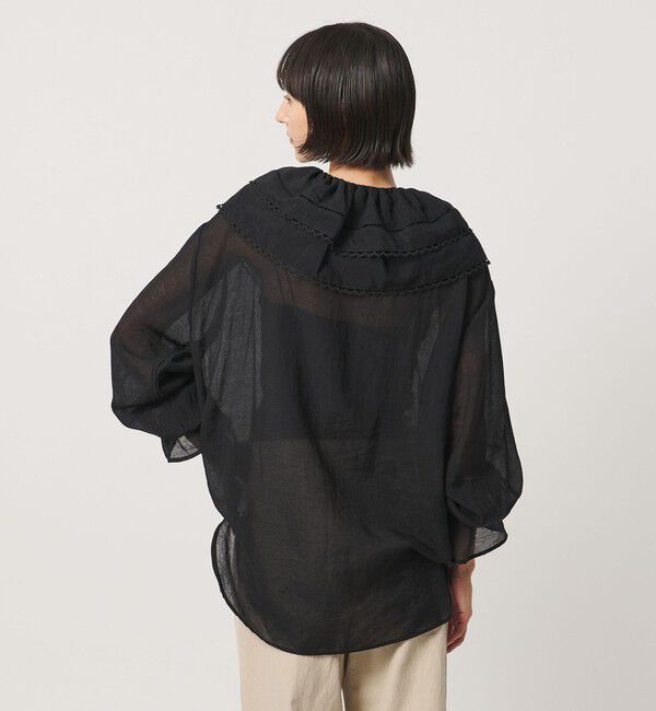 UNITED ARROWS「【別注】＜dahl&rsquo;ia＞フリル ドレープ ブラウス」|シャツ・ブラウス|