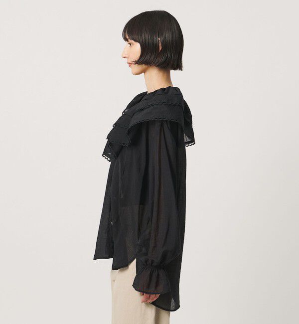 UNITED ARROWS「【別注】＜dahl&rsquo;ia＞フリル ドレープ ブラウス」|シャツ・ブラウス|