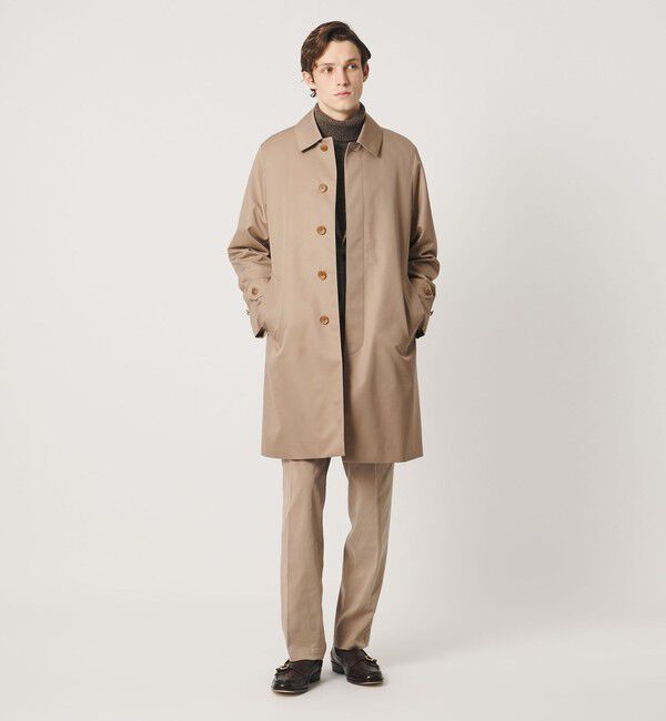 UNITED ARROWS「コットン/ポリエステル ギャバジン ステンカラーコート 撥水」|ステンカラーコート|