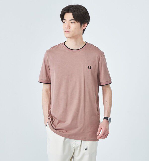 UNITED ARROWS green label relaxing「＜FRED PERRY＞ツインティップ Tシャツ」|Tシャツ・カットソー|PINK