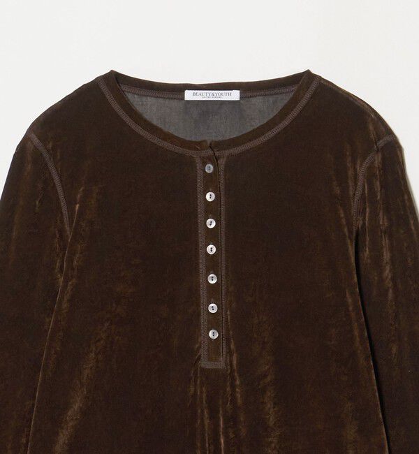 BEAUTY&YOUTH UNITED ARROWS「フロッキーチュール ヘンリーネック カットソー」|Tシャツ・カットソー|