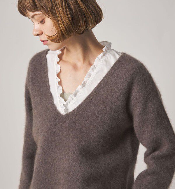 STEVEN ALAN「＜Steven Alan＞オーストラリアン ウール ミックス Vネック ニット」|ニット・セーター|