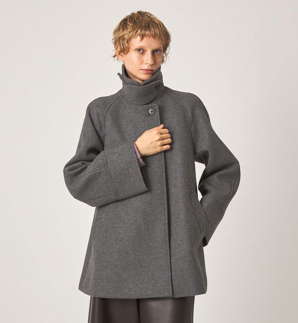 STEVEN ALAN「＜Steven Alan＞ウール カシミヤ テント ショートコート」|ステンカラーコート|MD.GRAY