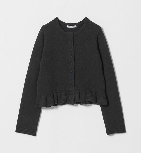BEAUTY&YOUTH UNITED ARROWS「ペプラム ボタン カーディガン ウォッシャブル」|カーディガン|BLACK