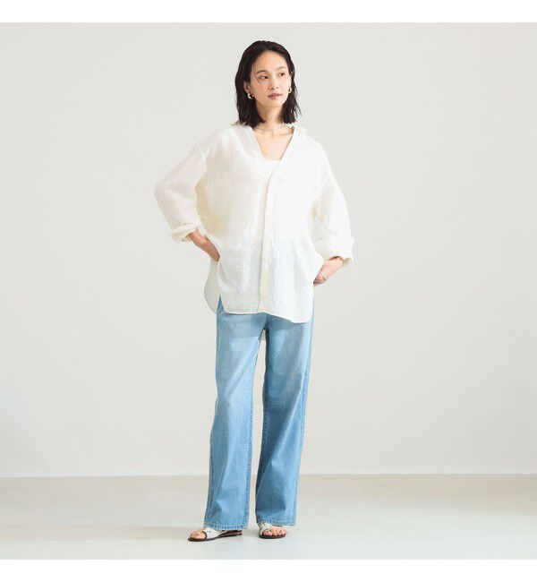 BEAMS SELECTION for WOMEN「【別注】upper hights / LAZY NIECE サイドゴム デニムパンツ」|デニム|