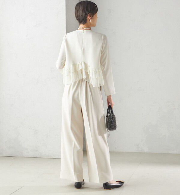 SHIPS for women「troisiemeCHACO:ワイド パンツ（セレモニー対応可）」|スラックス|