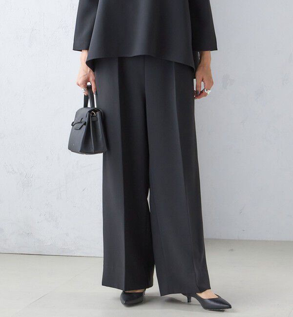 SHIPS for women「troisiemeCHACO:ワイド パンツ（セレモニー対応可）」|スラックス|