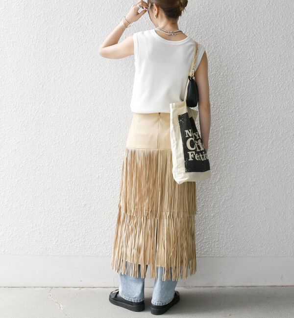 SHIPS any「SHIPS any:〈洗濯機可能〉ワッフル ヘンリーネック 2WAY ノースリーブ TEE」|タンクトップ|