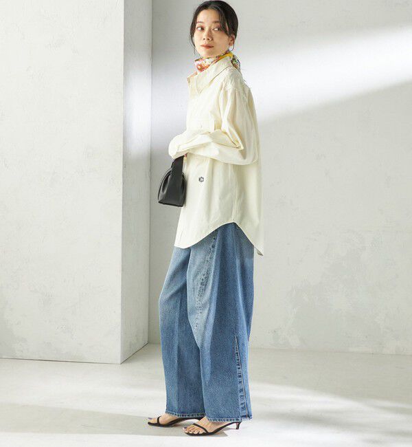 SHIPS for women「【SHIPS別注】BIT BLUE:バレル レック デニム パンツ」|デニム|