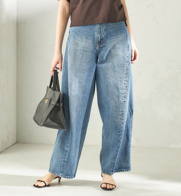 SHIPS for women「【SHIPS別注】BIT BLUE:バレル レック デニム パンツ」|デニム|