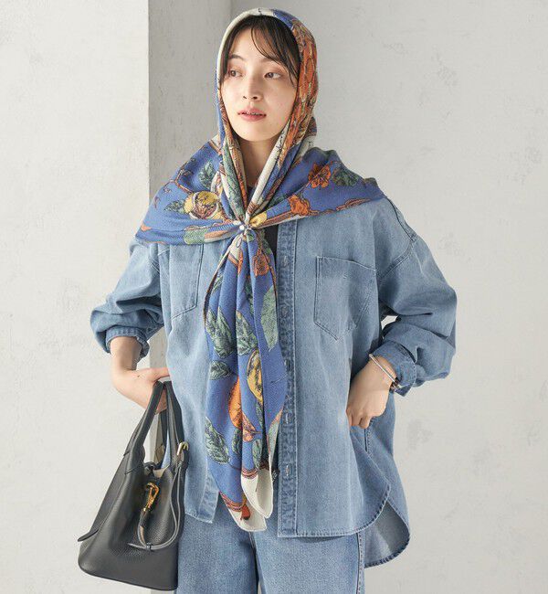 SHIPS for women「manipuri: 120*120 STOLE 26AW」|ストール|