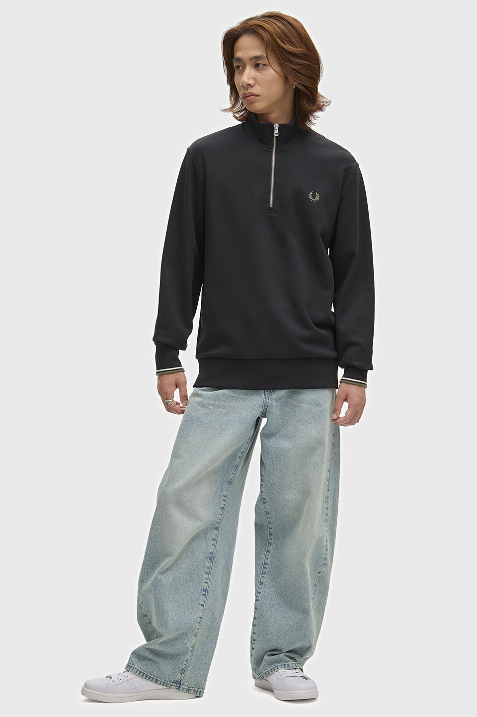 FRED PERRY 「FRED PERRY／Half Zip Sweatshirt／フレッドペリーハーフジップスウェットシャツ」|スウェット・ジャージ|