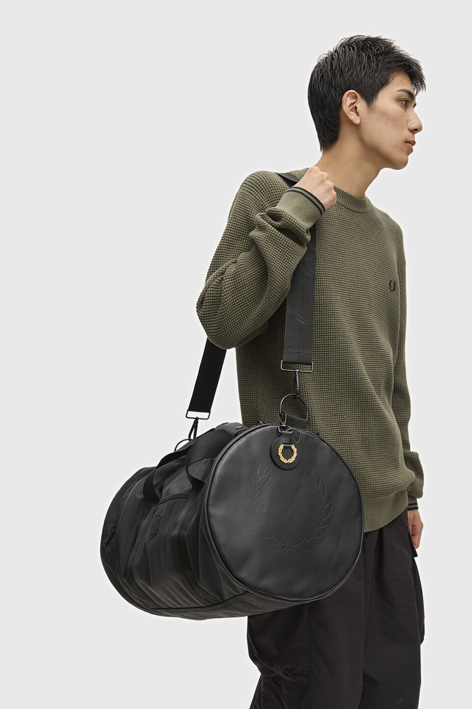 FRED PERRY 「FRED PERRY／Leather Laurel Keyring／レザーローレルキーリング」|チャーム・キーホルダー|