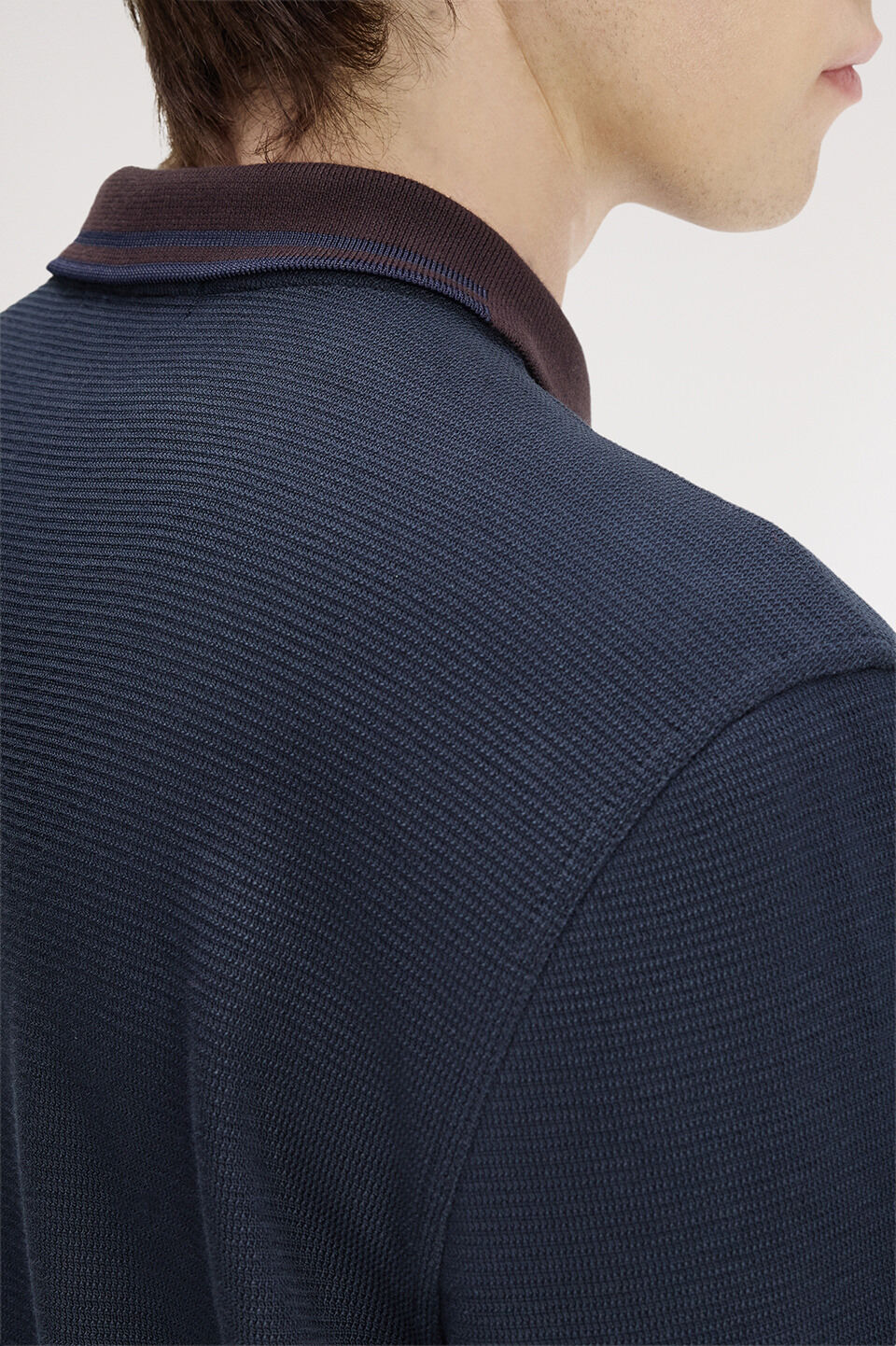 FRED PERRY 「FRED PERRY／LONGSLEEVE JACQUARD POLO SHIRT／ジャカードロングスリーブポロシャツ」|ポロシャツ|