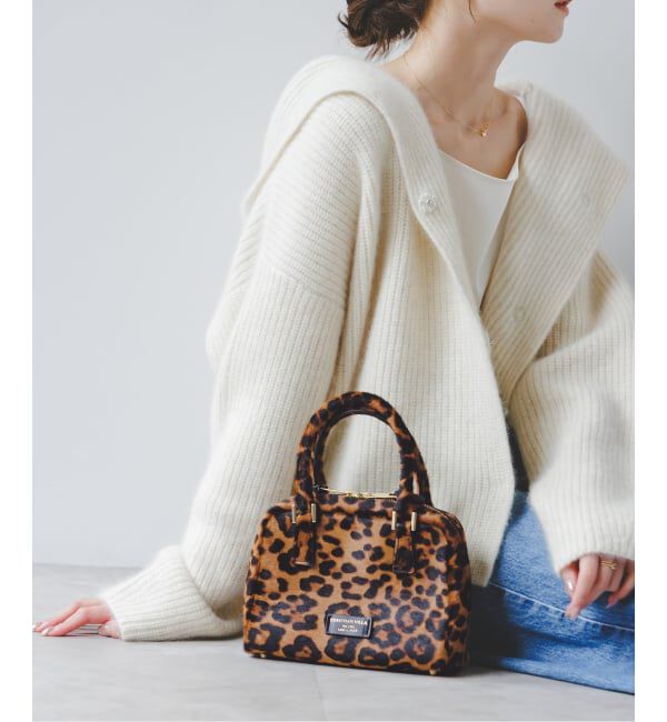 NOBLE「CHRISTIAN VILLA/クリスチャンヴィラ レオパードボストンBAG」|ボストンバッグ|ブラウン