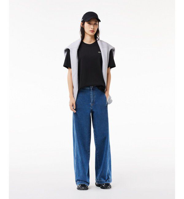 LACOSTE「ハイクオリティ ピマコットン仕立て ワンポイントソフトタッチ半袖Tシャツ」|Tシャツ・カットソー|