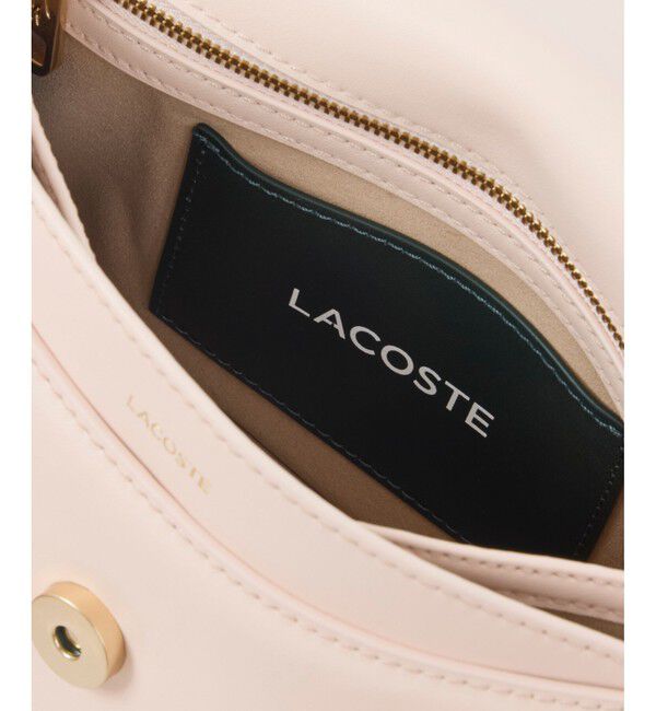 LACOSTE「テニスブリス レザーミディアムショルダーバッグ ダブルストラップ 2WAY」|ハンドバッグ|