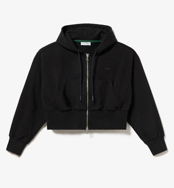 LACOSTE「裏パイルクロップドジップフーディー」|パーカー|