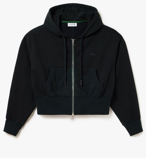 LACOSTE「裏パイルクロップドジップフーディー」|パーカー|